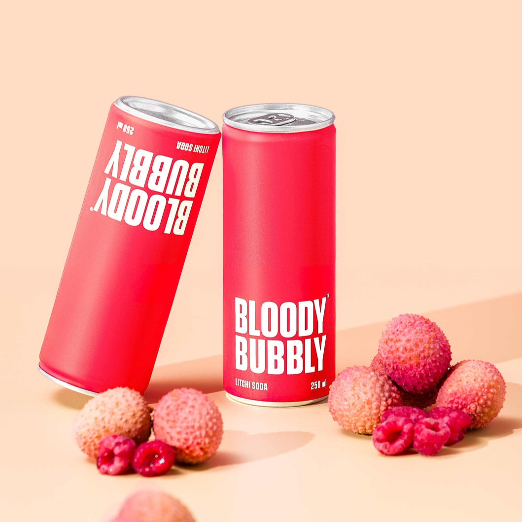 Litchi Soda By Bloody Bubbly | Pack Of 8