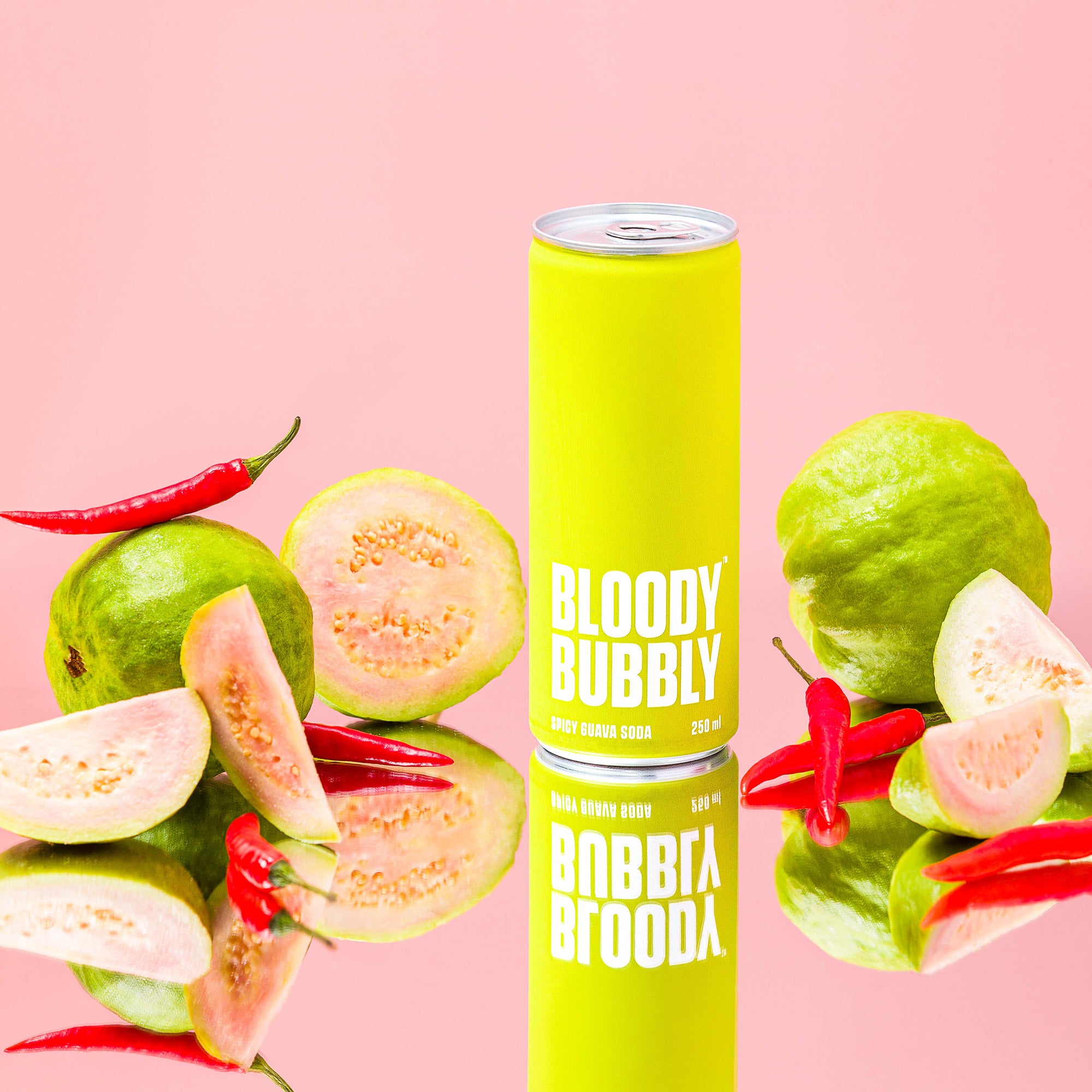 Spicy Guava Soda By Bloody Bubbly | Pack Of 8