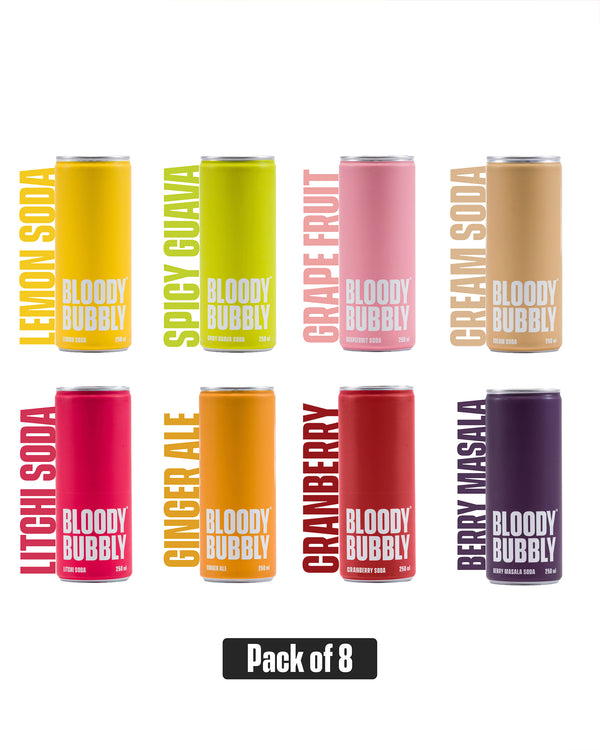 Variety Pack By Bloody Bubbly | Pack Of 8